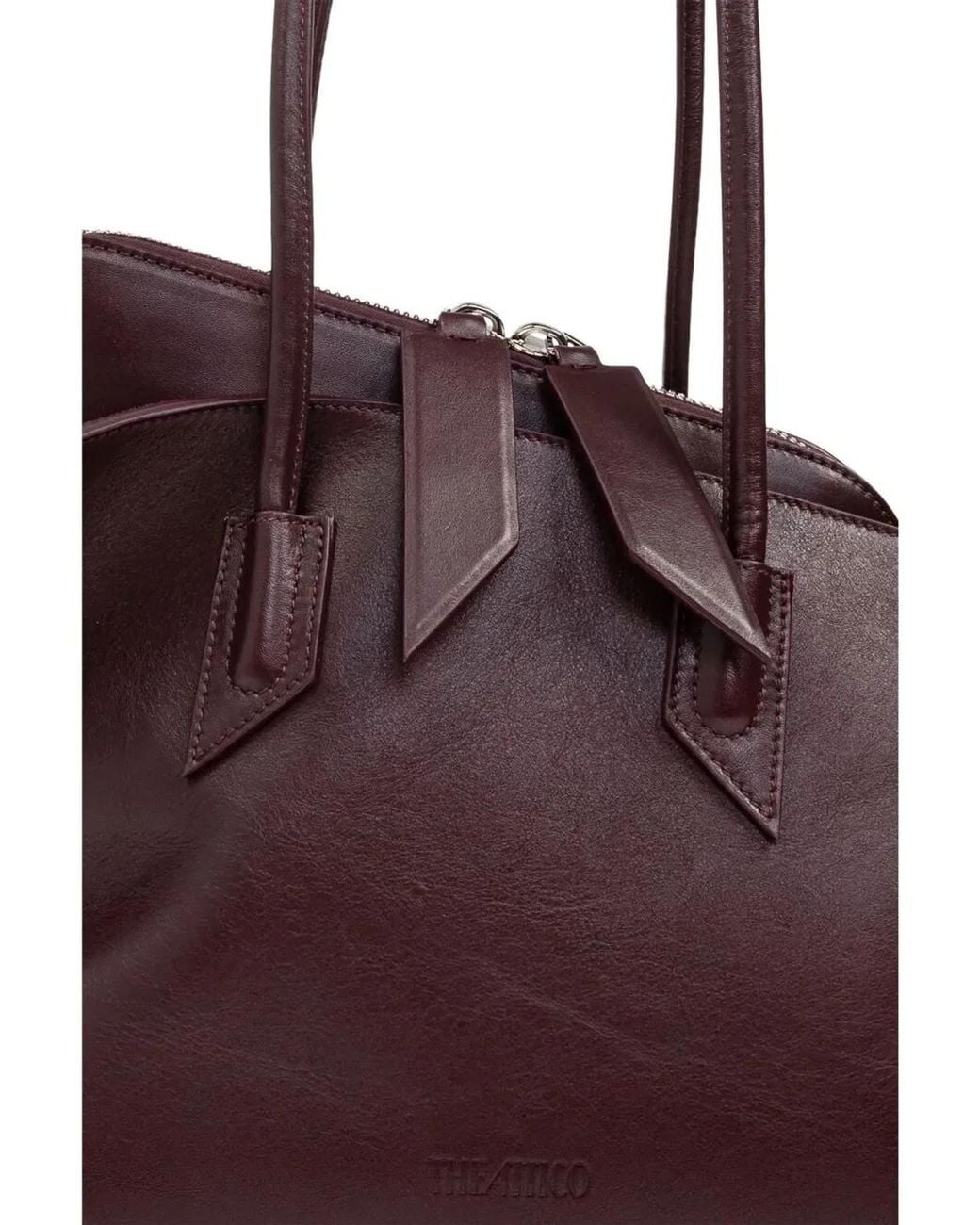 The Attico Purple La Passeggiata Medium Top Handle Bag