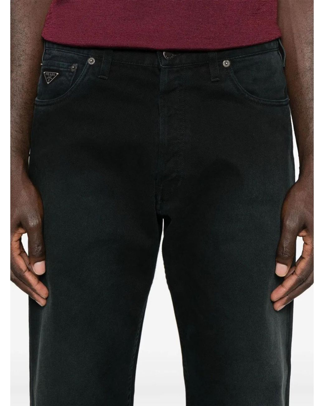 Prada Black Straight Leg Jeans