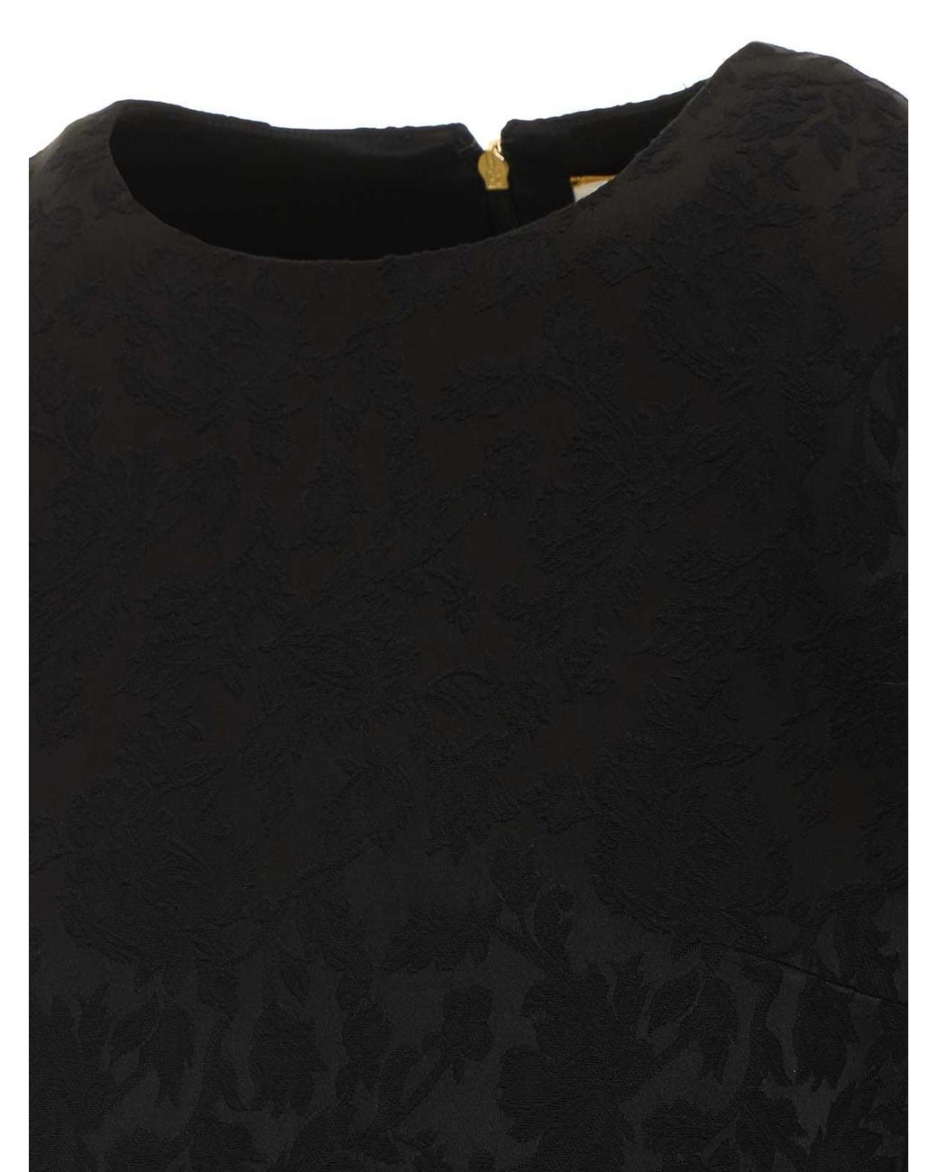 Saint Laurent Black Floreal Mini Dress