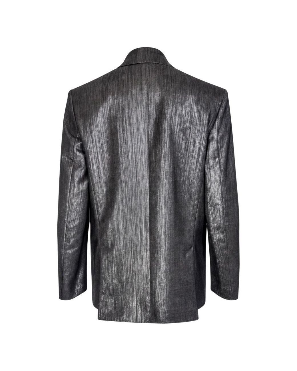 Pinko Black Charcoal Polyester Viscose Jacket