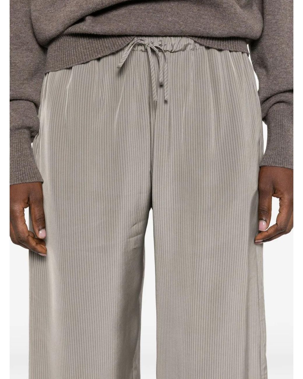 Rohe Blue Pyjama Trousers Stripes