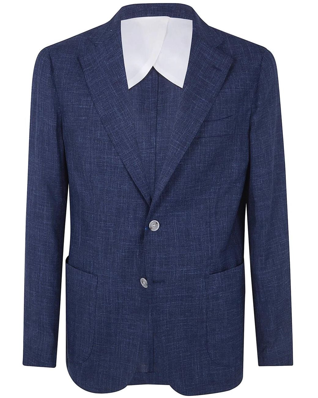Barba Napoli Blue "Bactive Mono" Jacket for men
