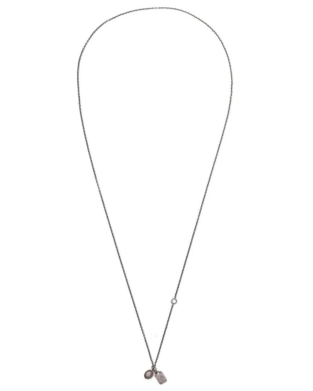 Werkstatt:münchen Metallic Mini Two Tags Necklace for men
