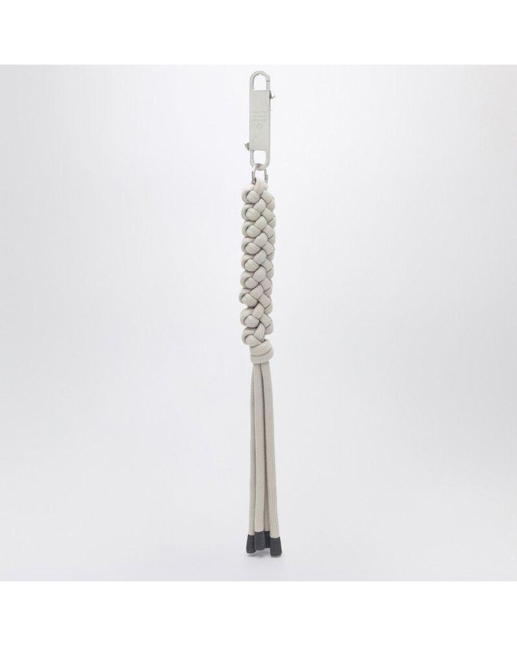 Moncler White Interwoven Key Holder for men
