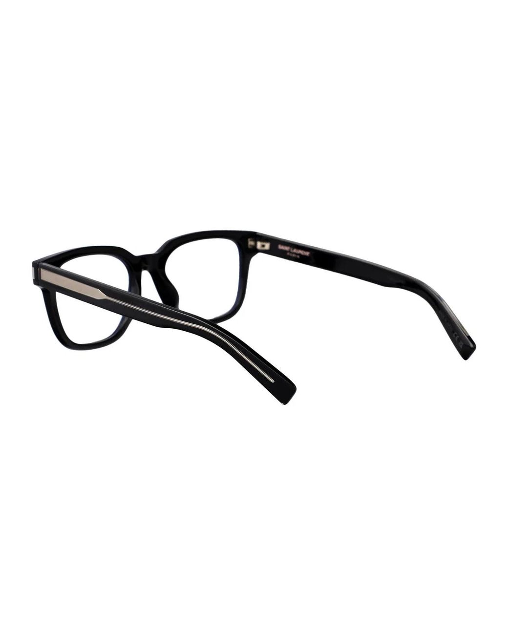 Saint Laurent Black Sl 711 Opt 001 Optical Frames Acetate Transparent Squared for men