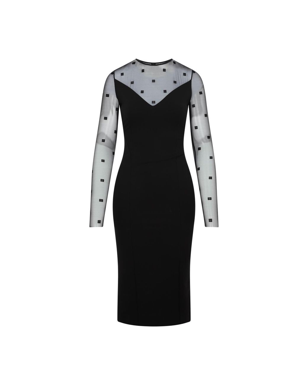 Givenchy Black Chic Mini Dress With Iconic 4G Pattern
