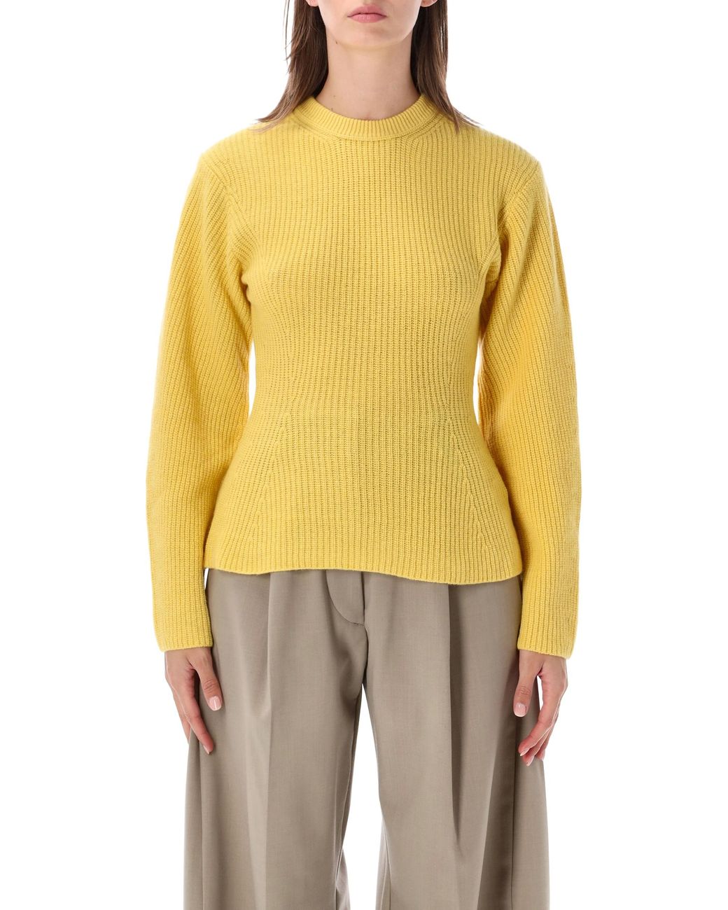 THE LATEST Yellow Elodie Crewneck Kirman