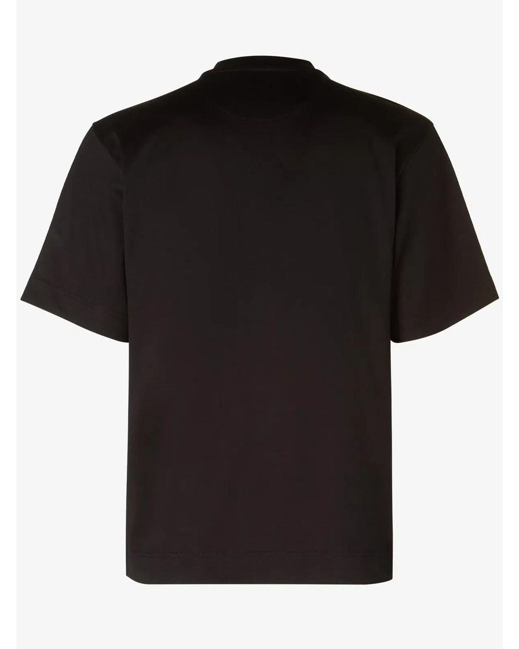 Fendi Black Cotton Jersey T-Shirt With Dog Patch for men