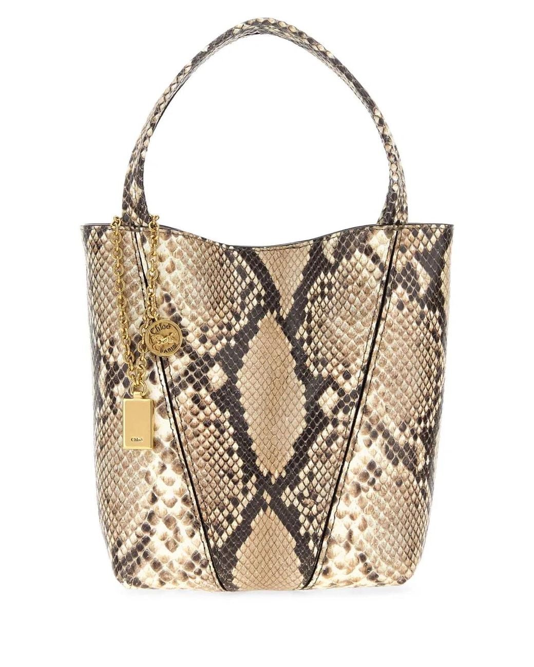 Chloé Multicolor Printed Leather Spin Handbag