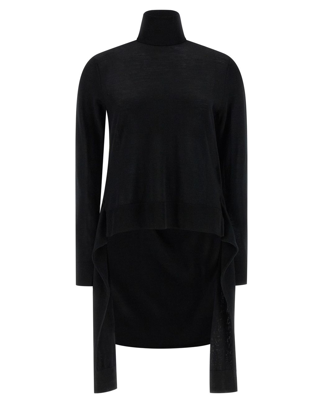 Totême  Black 'Double-Sleeve' Turtleneck Sweater