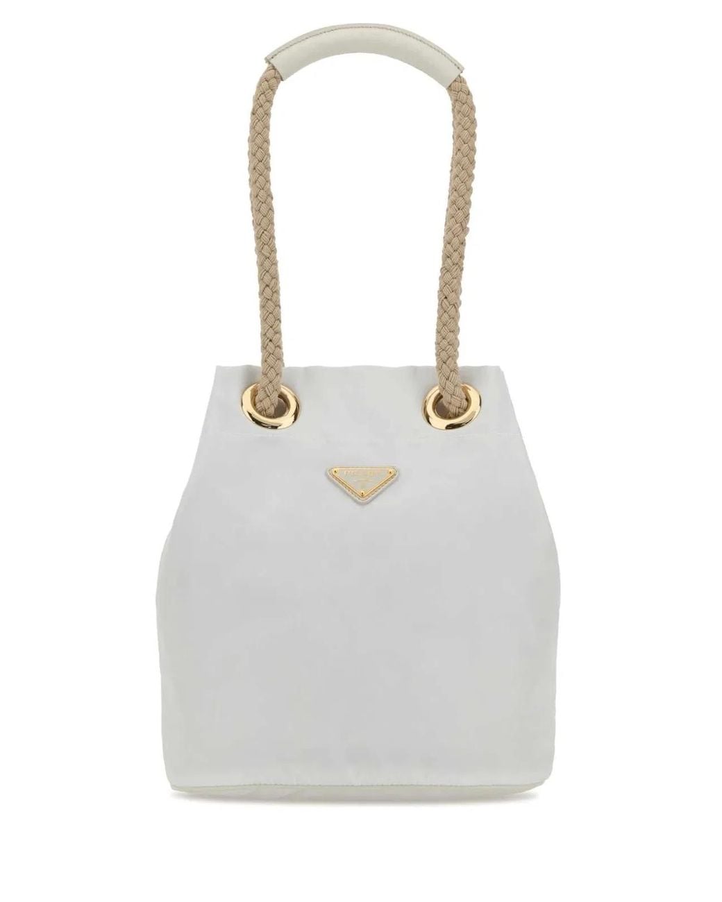 Prada White Re-Nylon Mariner Bucket Bag