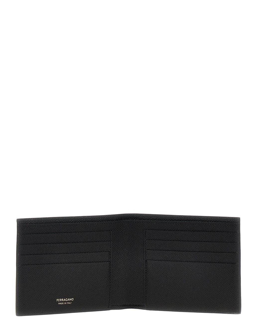 Ferragamo Black 'Gancini' Wallet for men