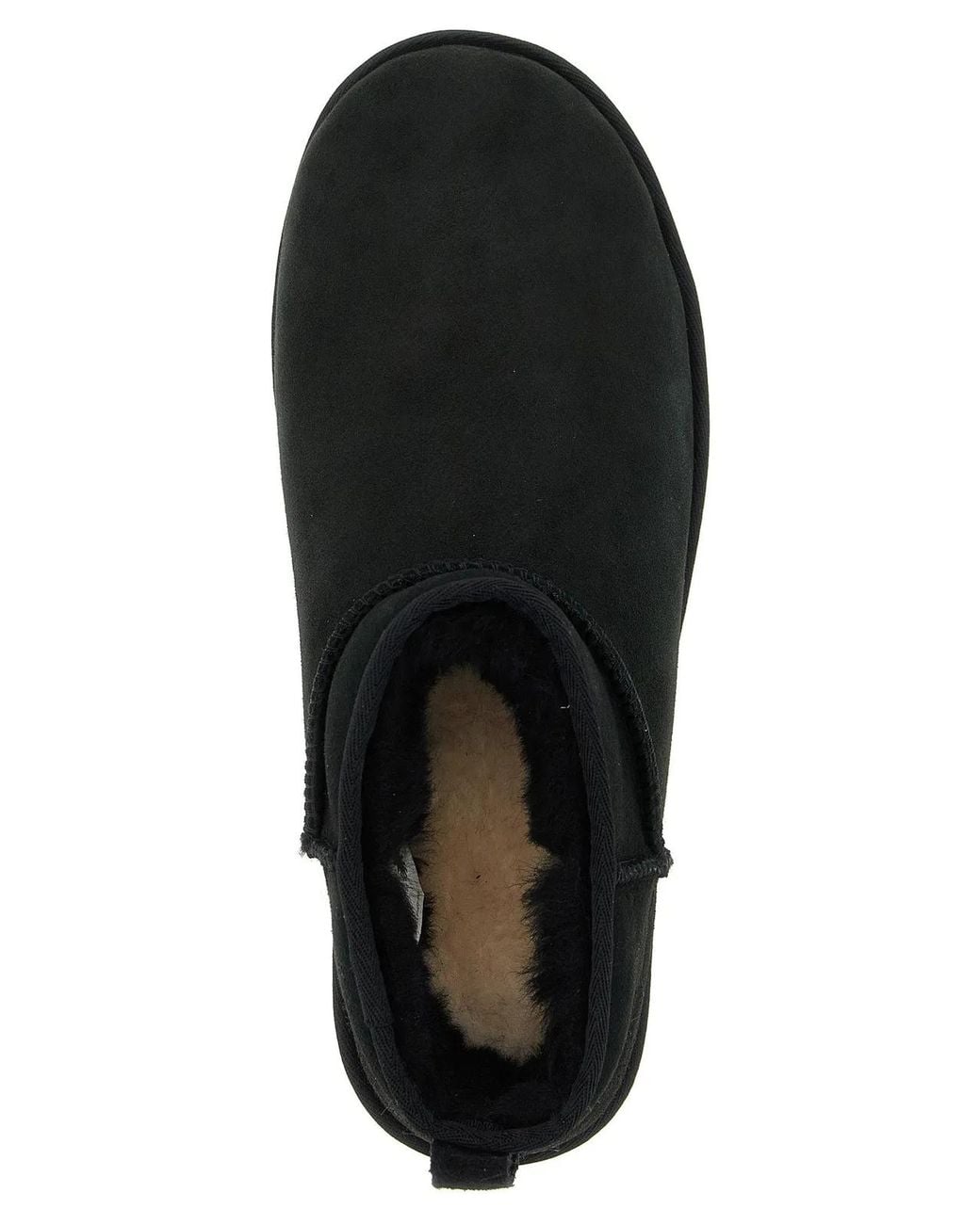 Ugg Black 'Classic Ultra Mini' Ankle Boots for men