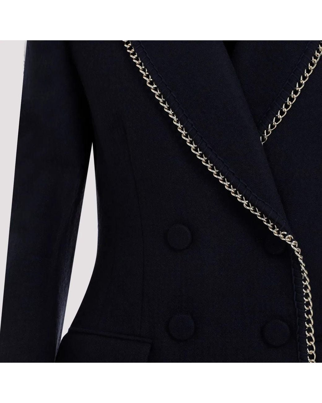 Chloé Blue Double-Breasted Virgin Wool Jacket