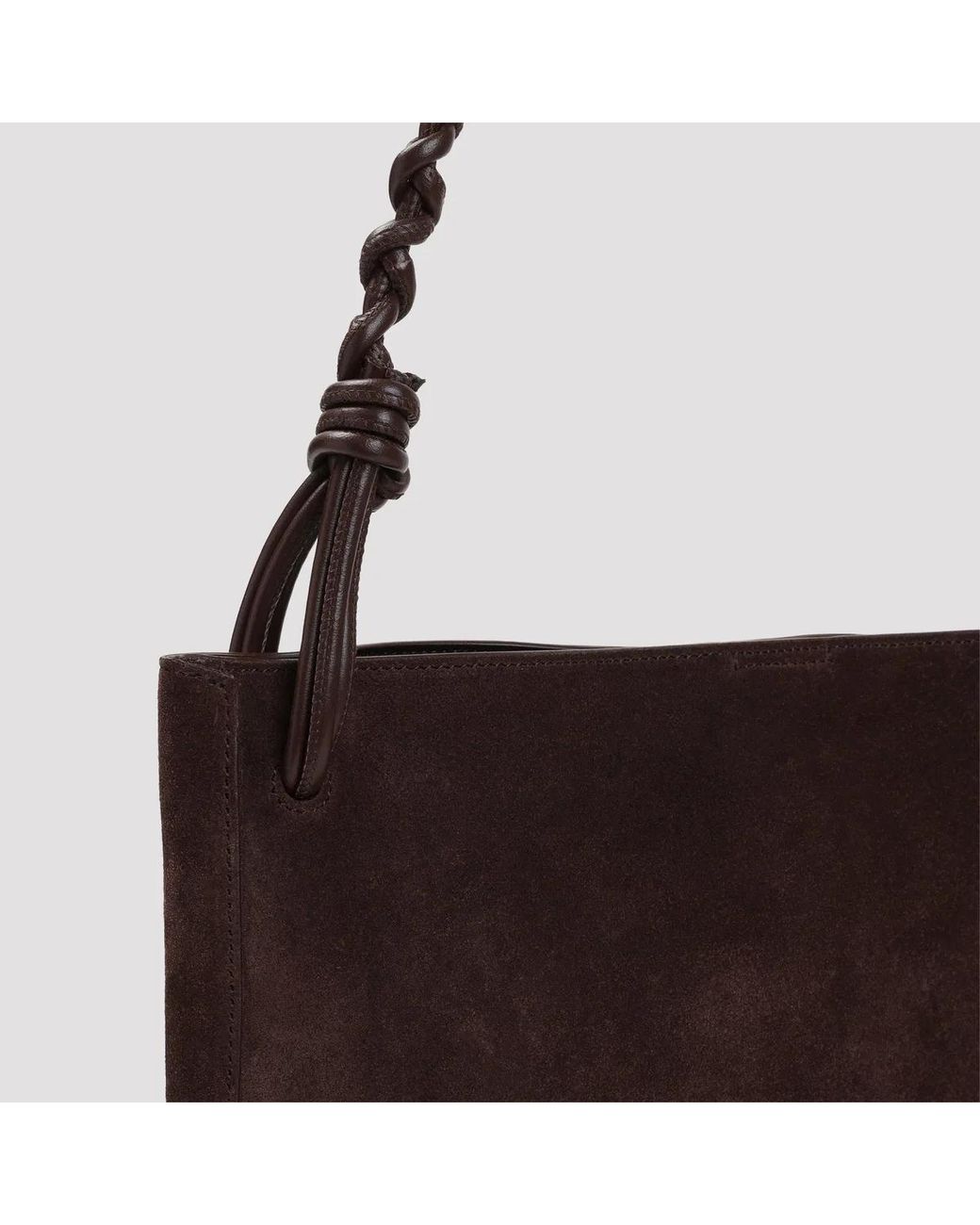Jil Sander Brown Chocolate Plum Tangle Silm Bag for men