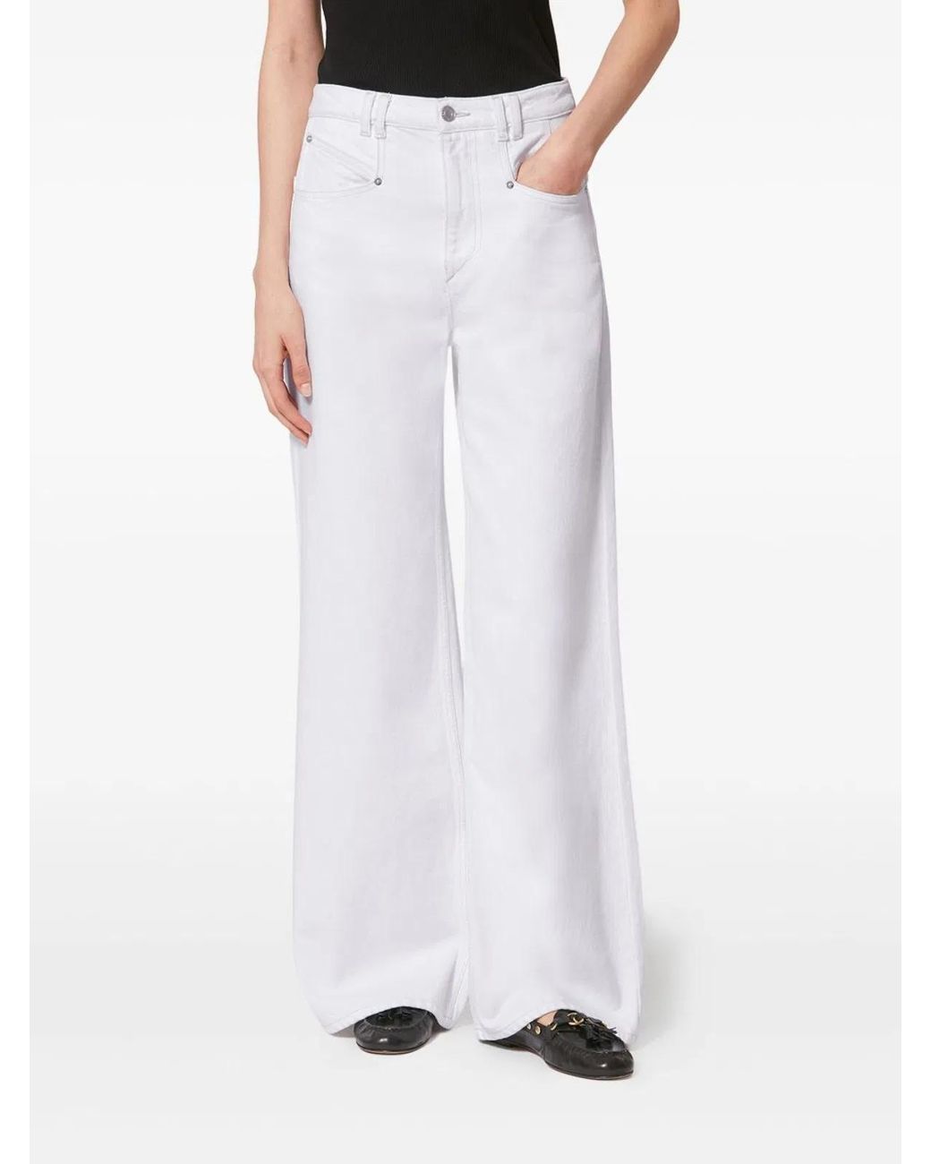 Isabel Marant White Lemony Denim Jeans