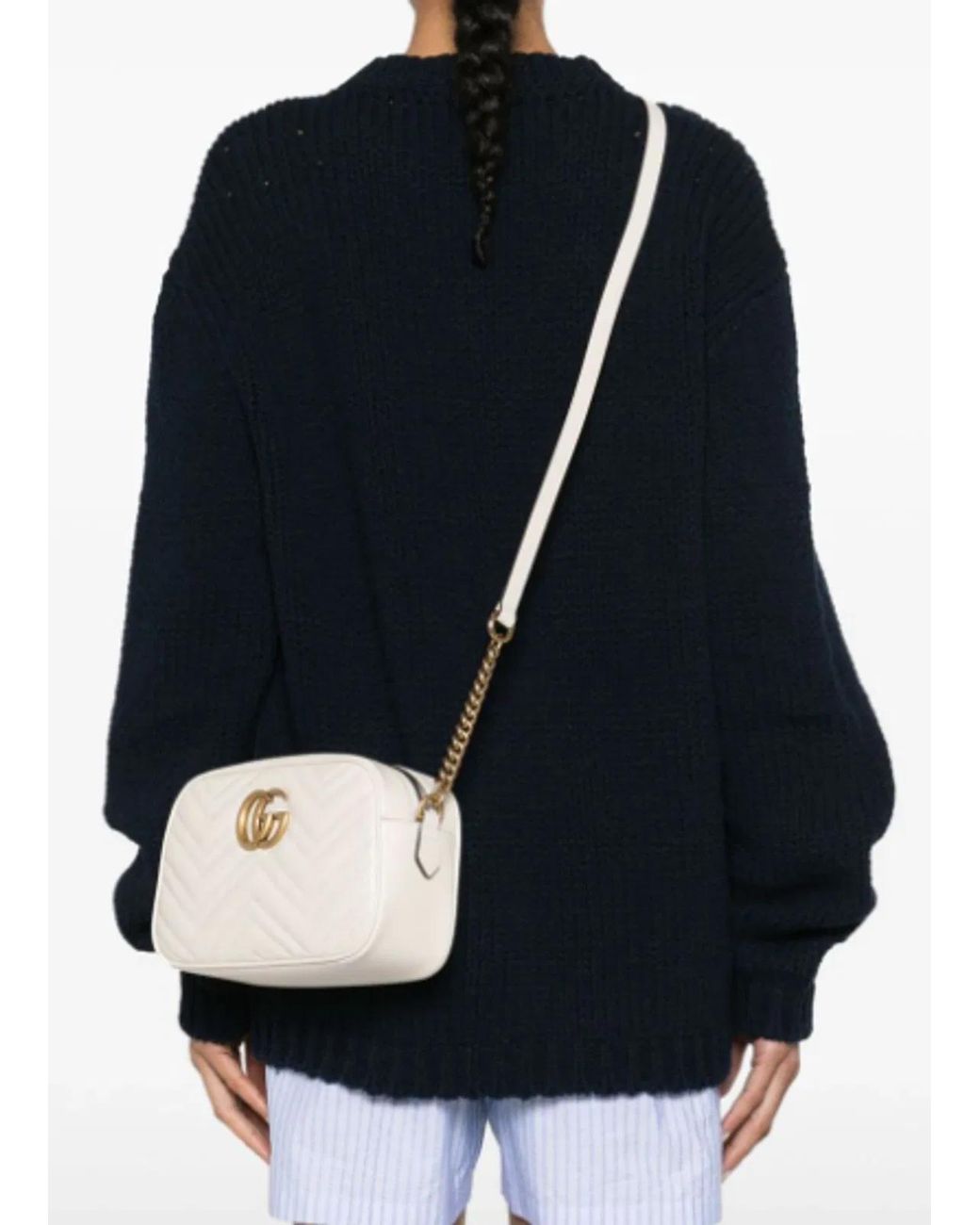 Gucci Natural Gg Marmont Shoulder Bag Small Size