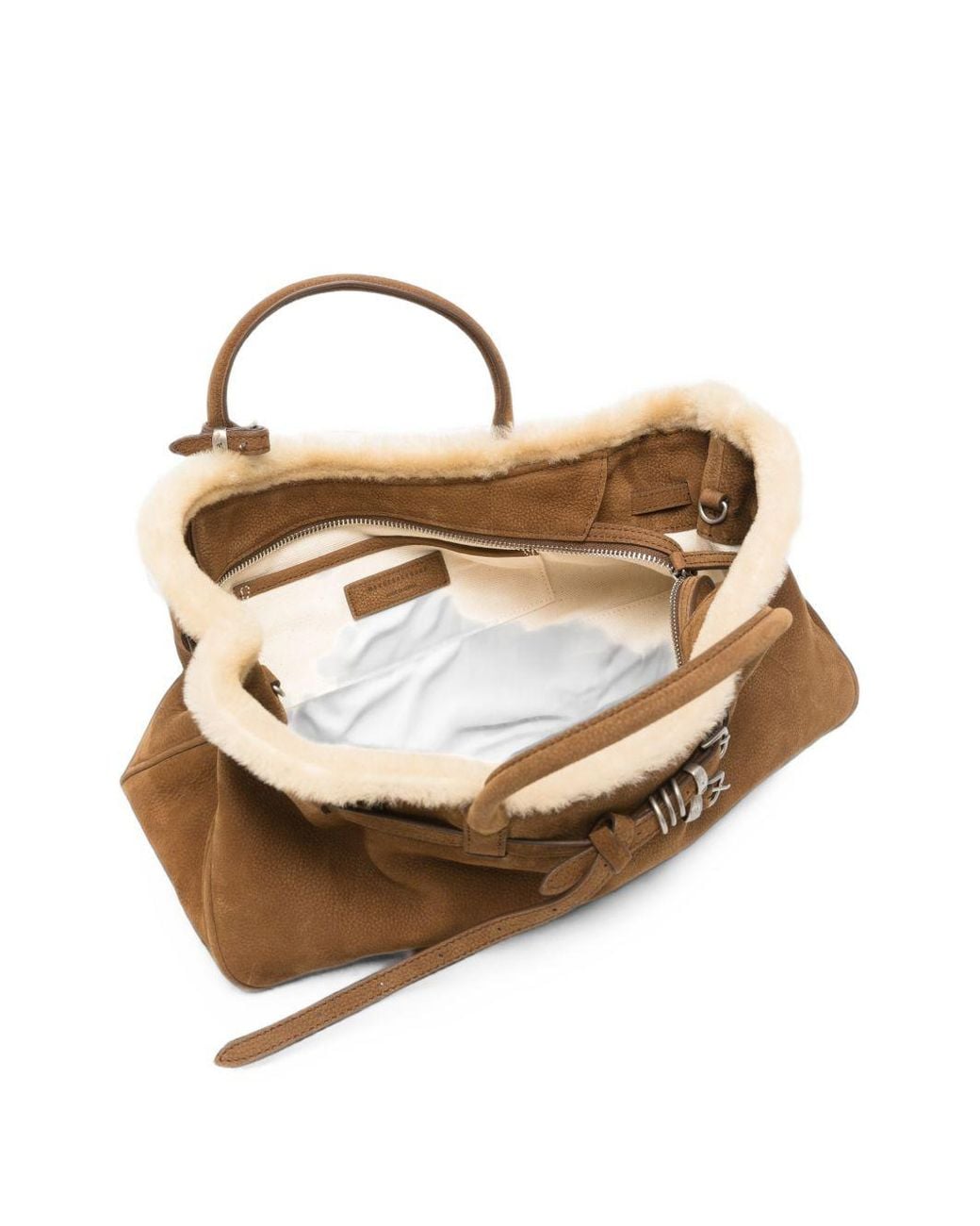 MARGE SHERWOOD Brown Grandma Leather Tote Bag