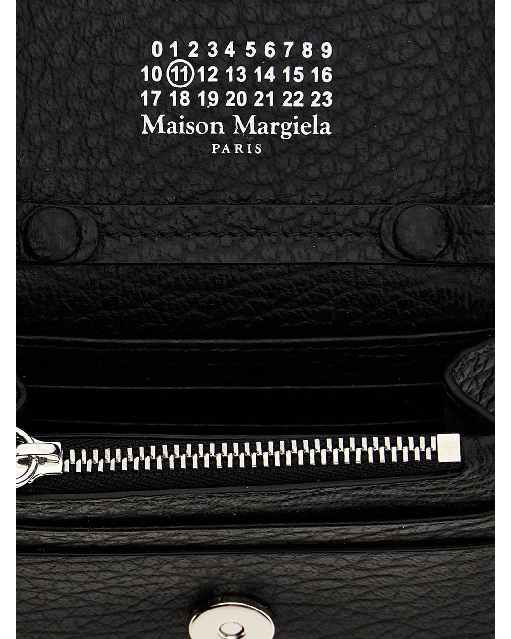 Maison Margiela Black 'Four Stitches' Wallet With Chain