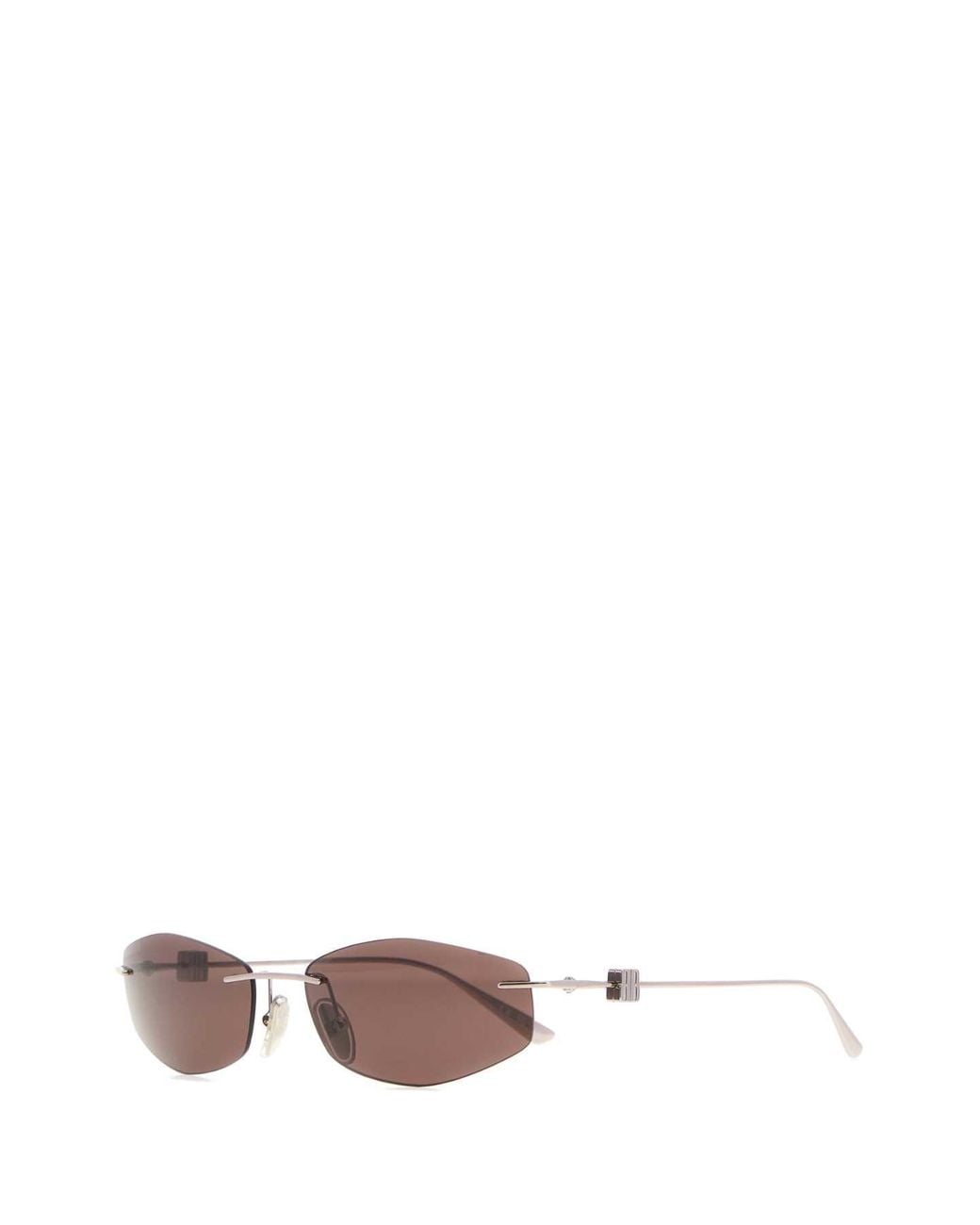 Balenciaga White Occhiale Dframe Nano