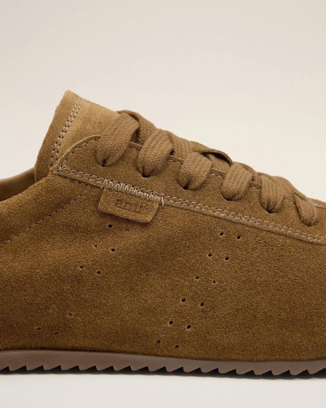 AMI Natural Cow Leather Soft Sneakers for men
