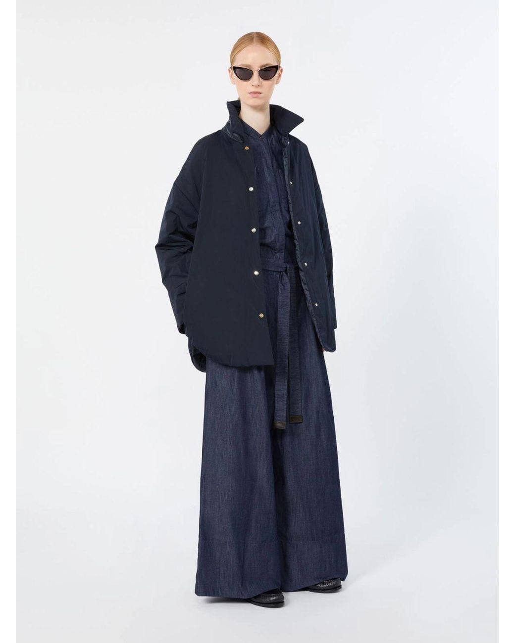 Max Mara Blue Reversible Padded Jacket