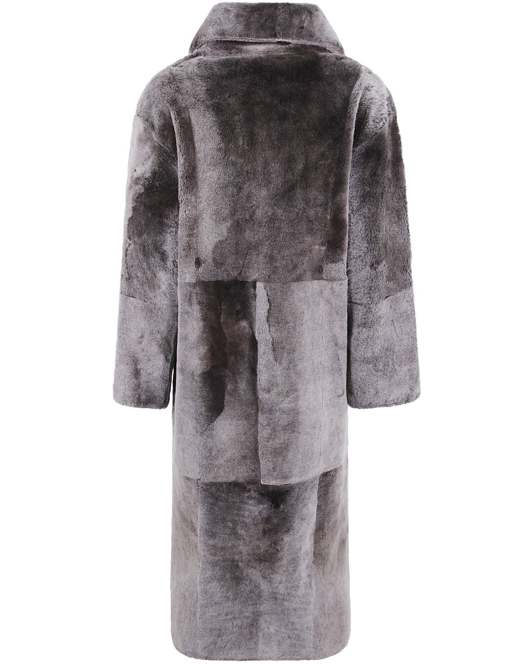 Yves Salomon Gray 123 Cm Coat