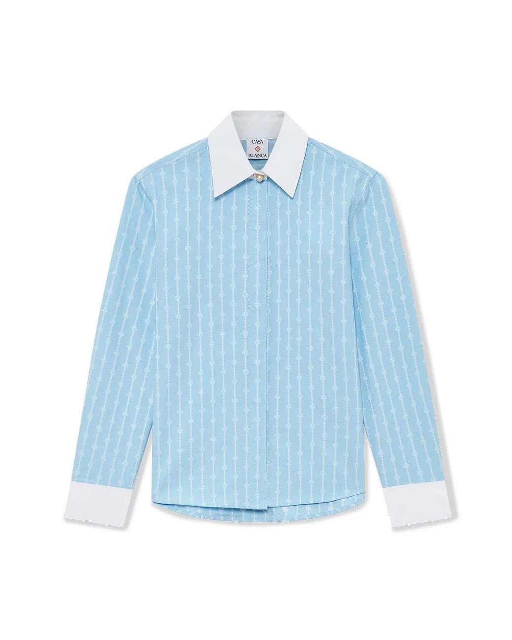 Casablanca Blue Laurel Classic Shirt