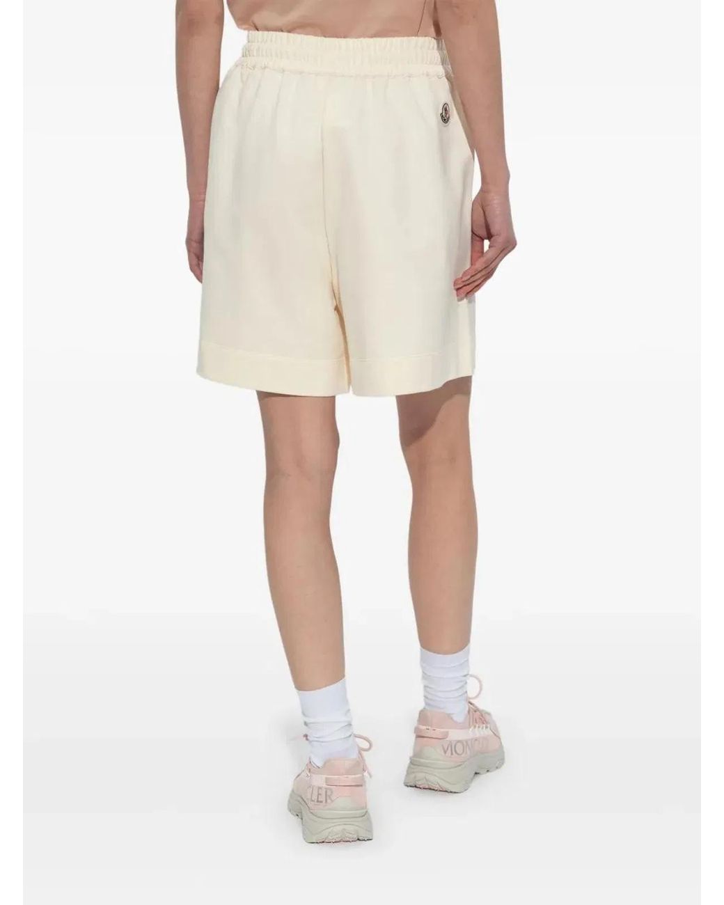 Moncler Natural Cotton Fleece Shorts