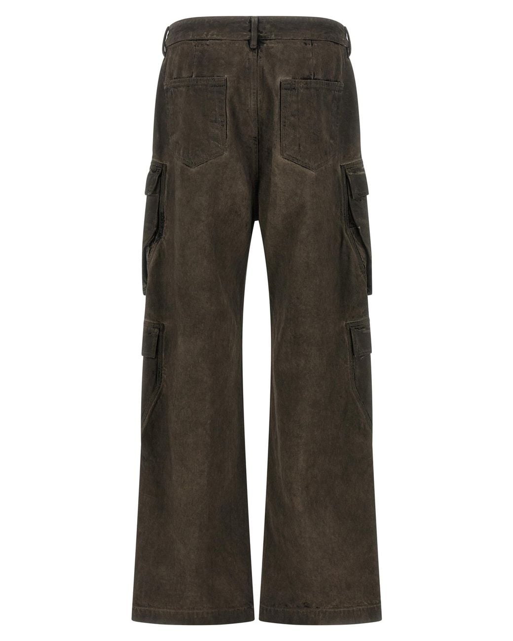 Rick Owens Gray Cotton Cargo Pants for men