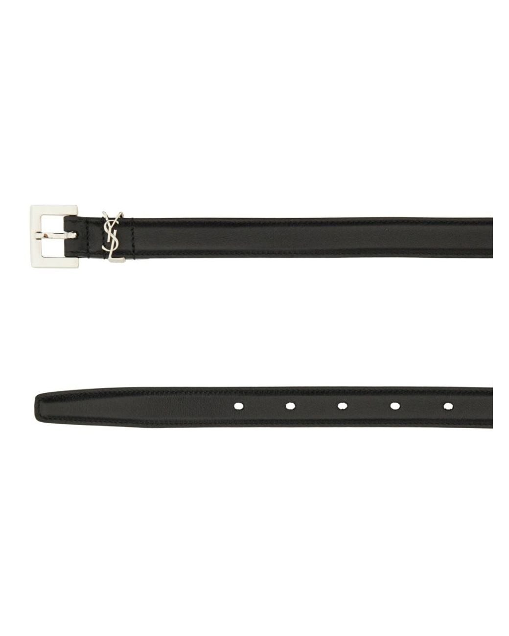 Saint Laurent Black Cintura "Cassandre" Sottile