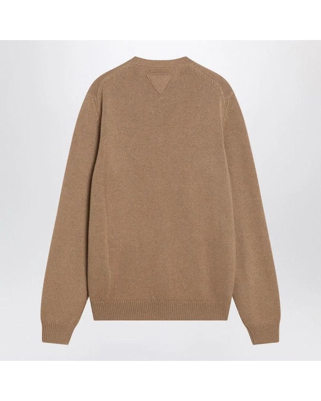 Prada Brown Camel-Coloured Cardigan for men