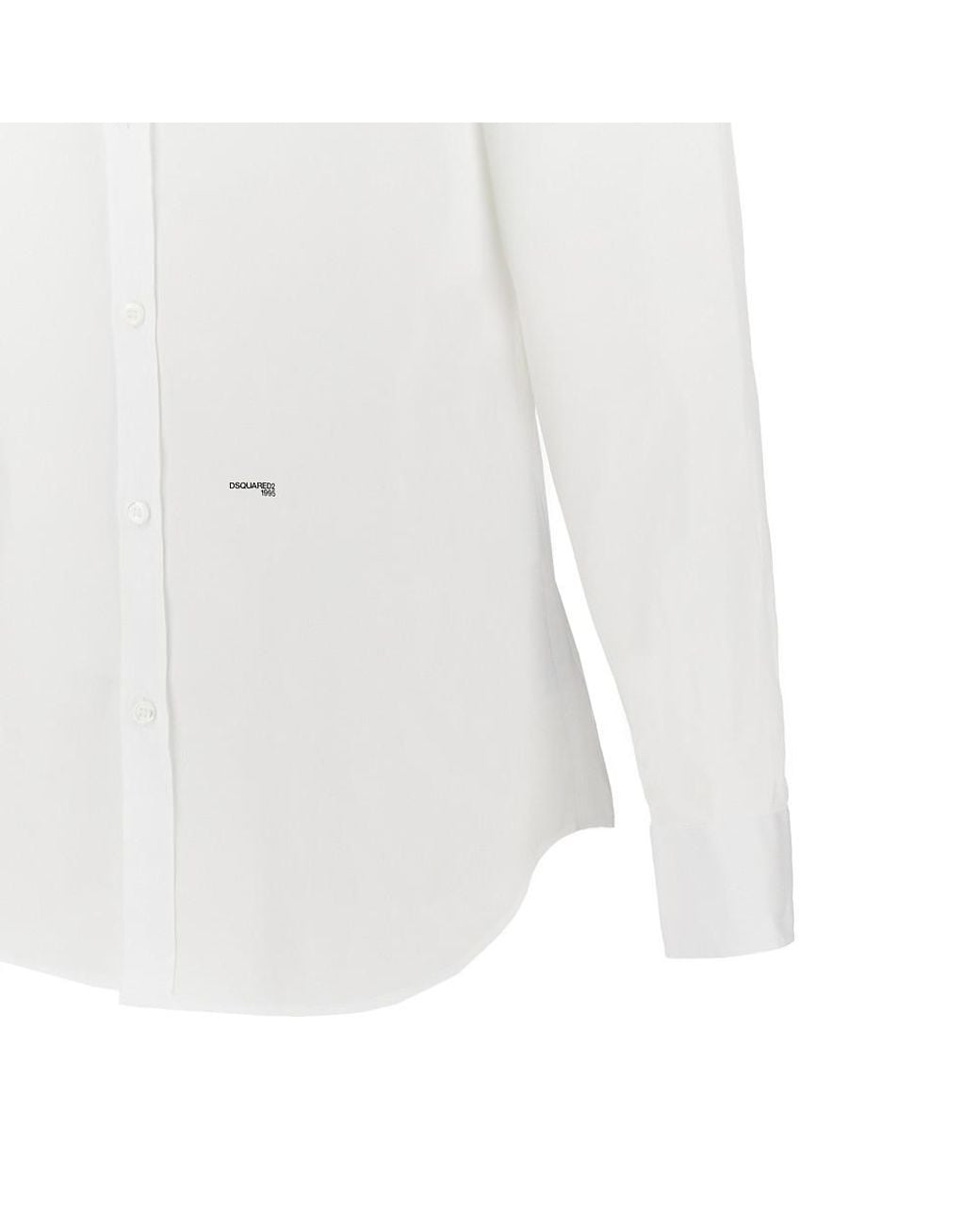 DSquared² White Stretch Cotton Shirt for men