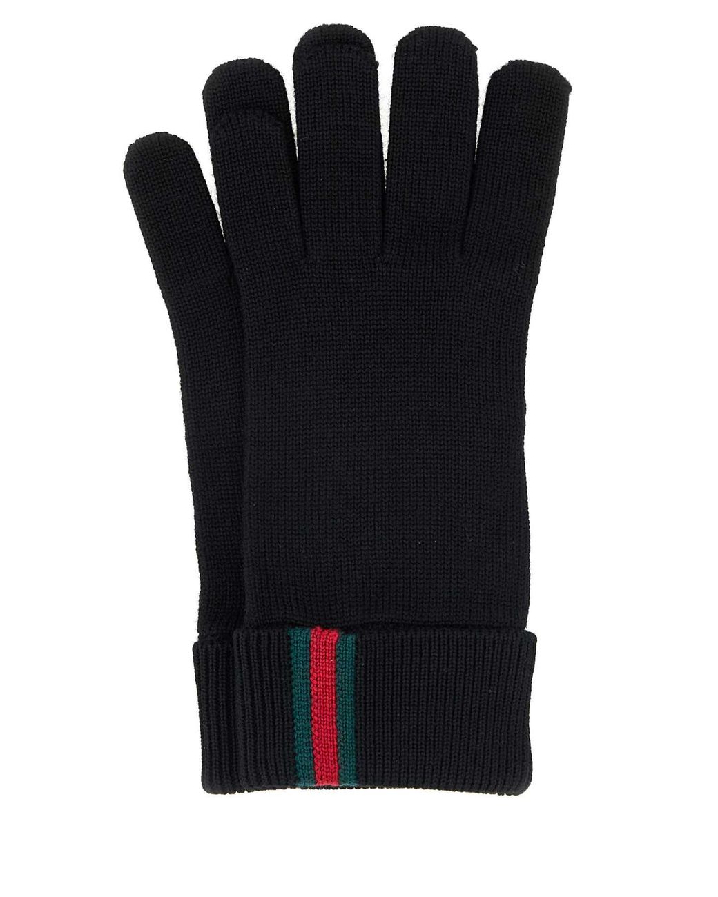 Gucci Black Wool Gloves for men
