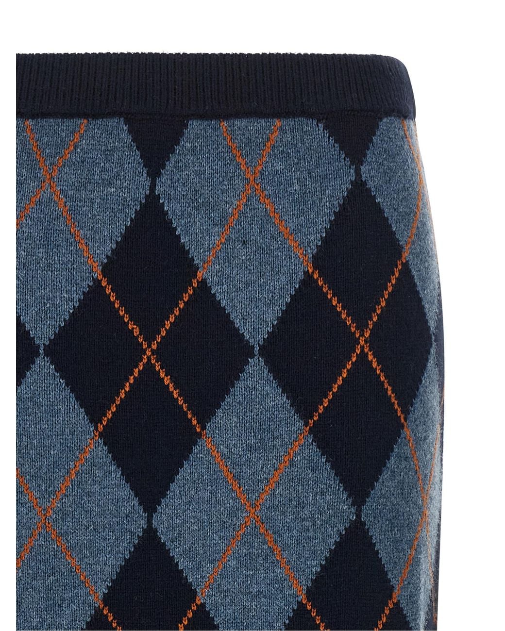 Twinset Blue Twin Set Diamond Skirt