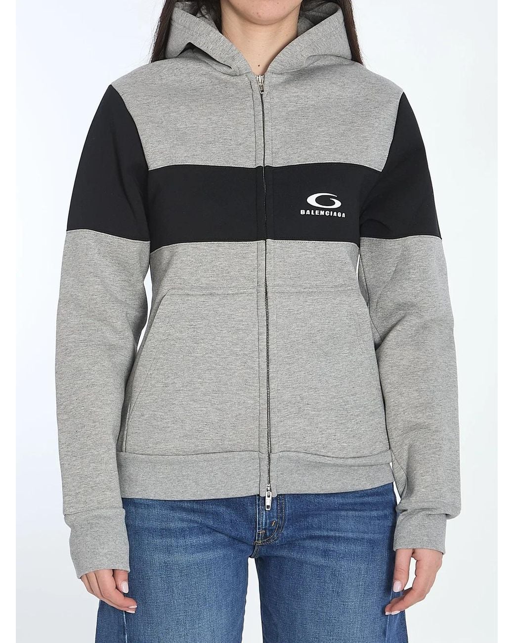Balenciaga Gray Sweatshirt With Logo for men
