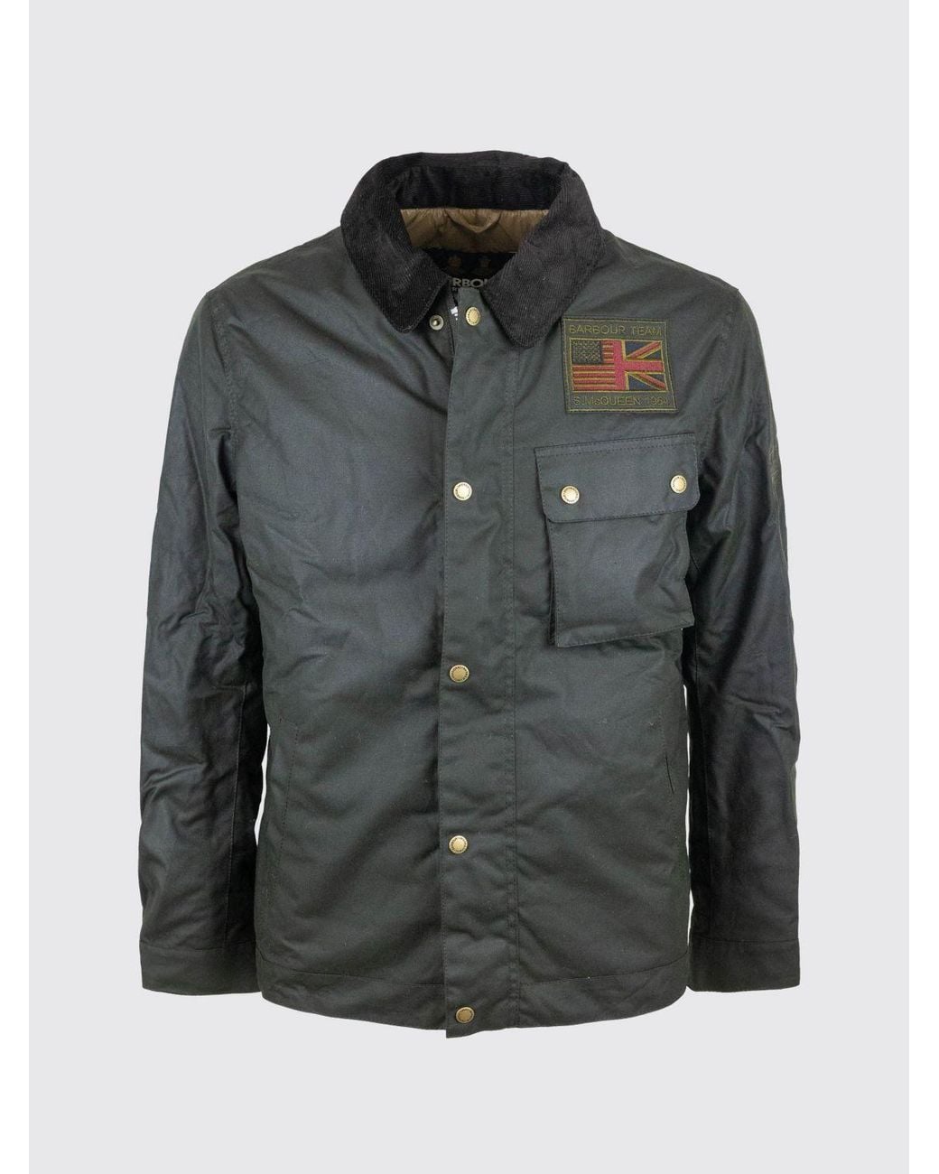 Barbour Gray Button Jacket for men