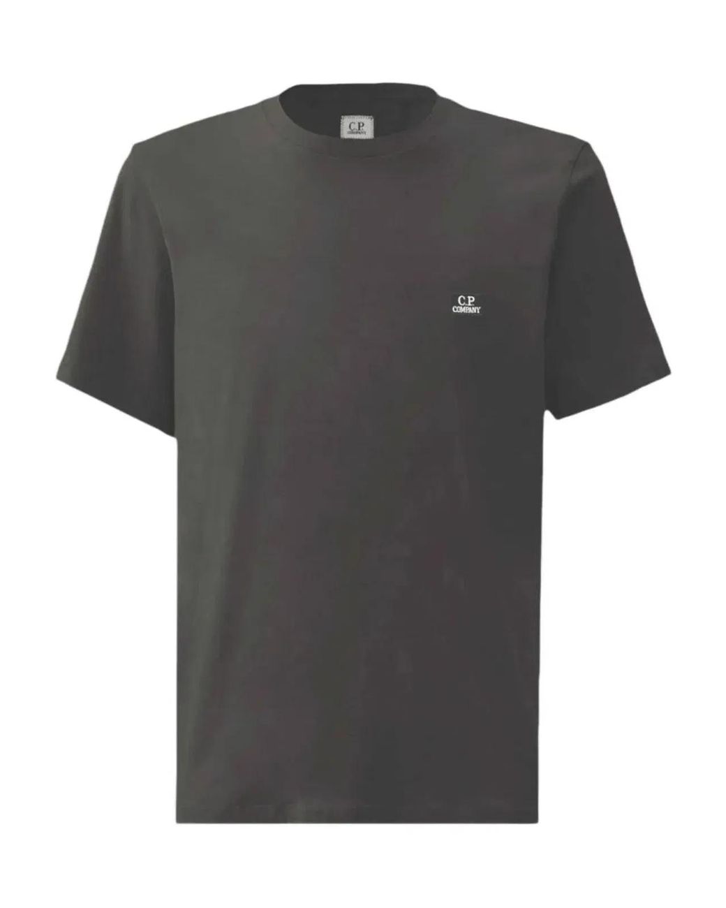 C P Company Black C.P.Company Short-Sleeve T-Shirt With Embroidered Logo for men