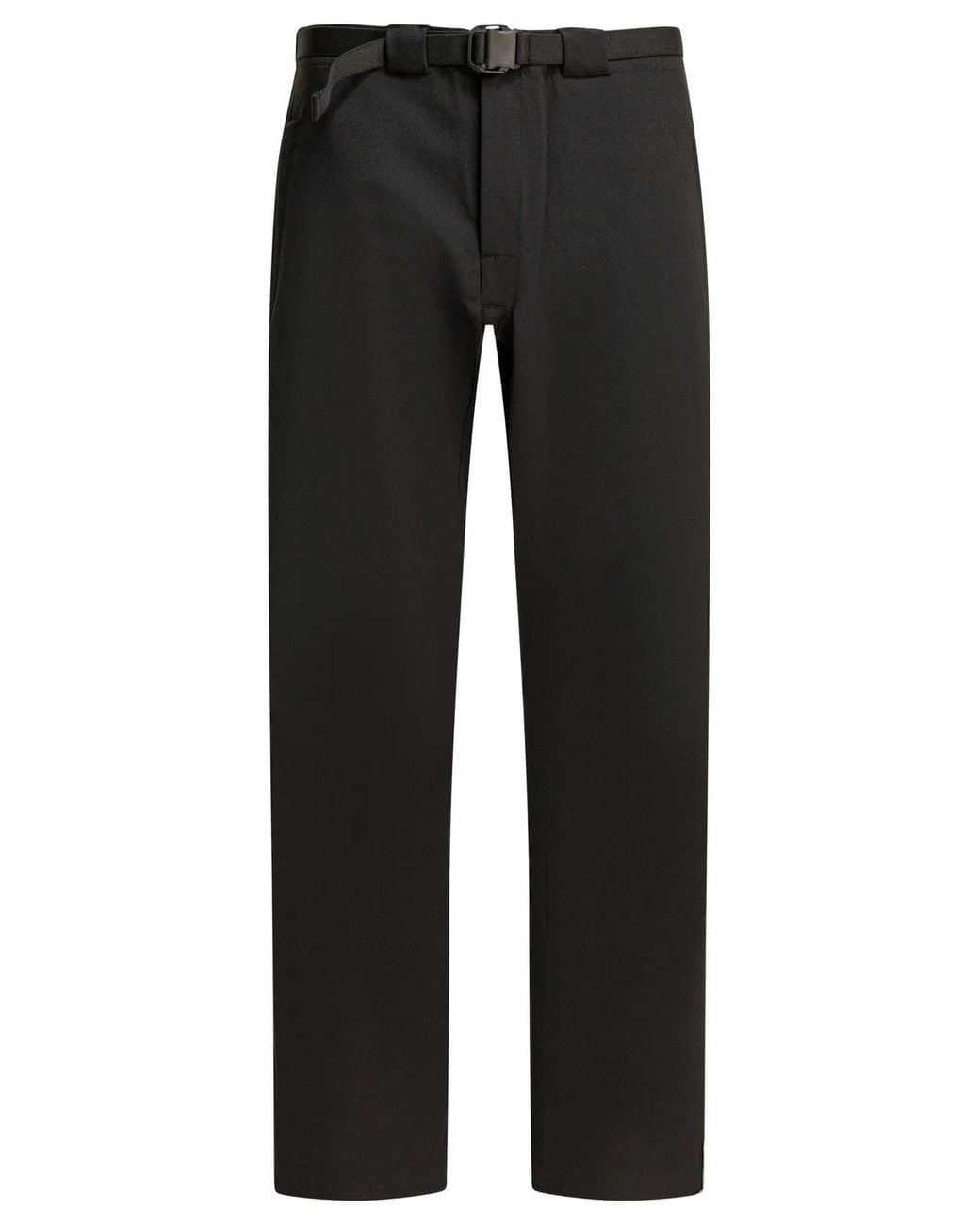 GR10K Black Wool Blend Trousers for men