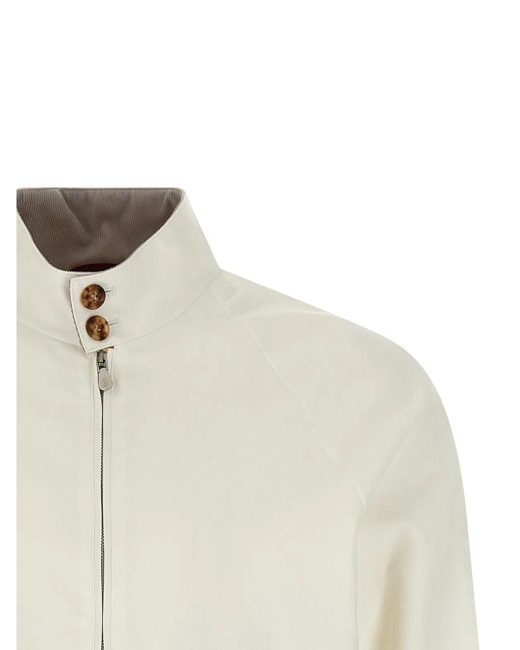 Brunello Cucinelli White Cotton Full-Length Jacket Clothing for men