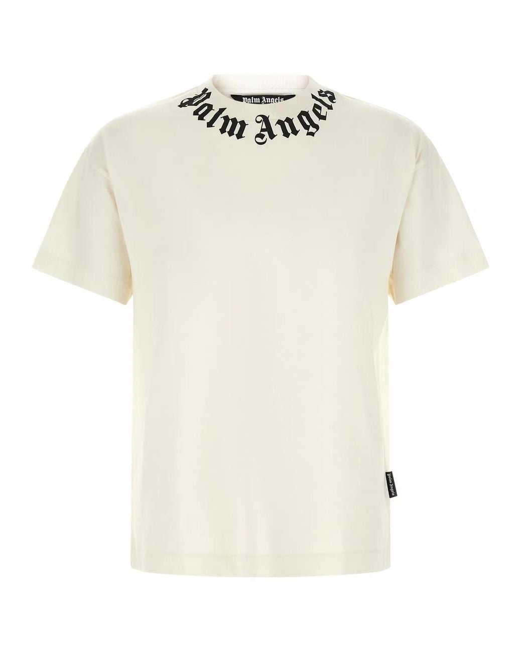 Palm Angels White 'Neck Logo' T-Shirt for men
