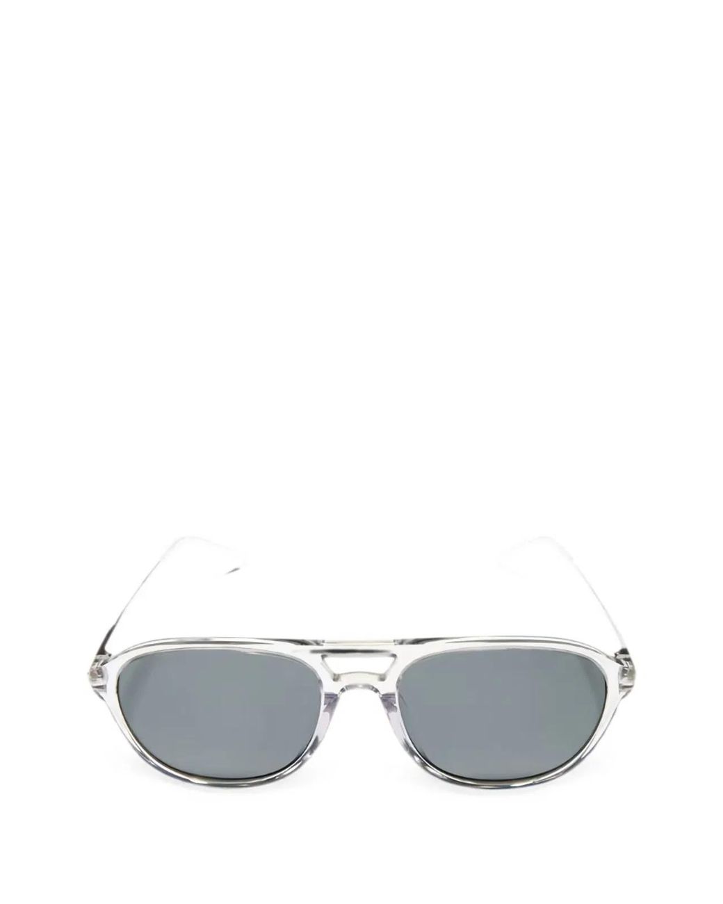 Gucci White Clear Frame Retro Sunglasses