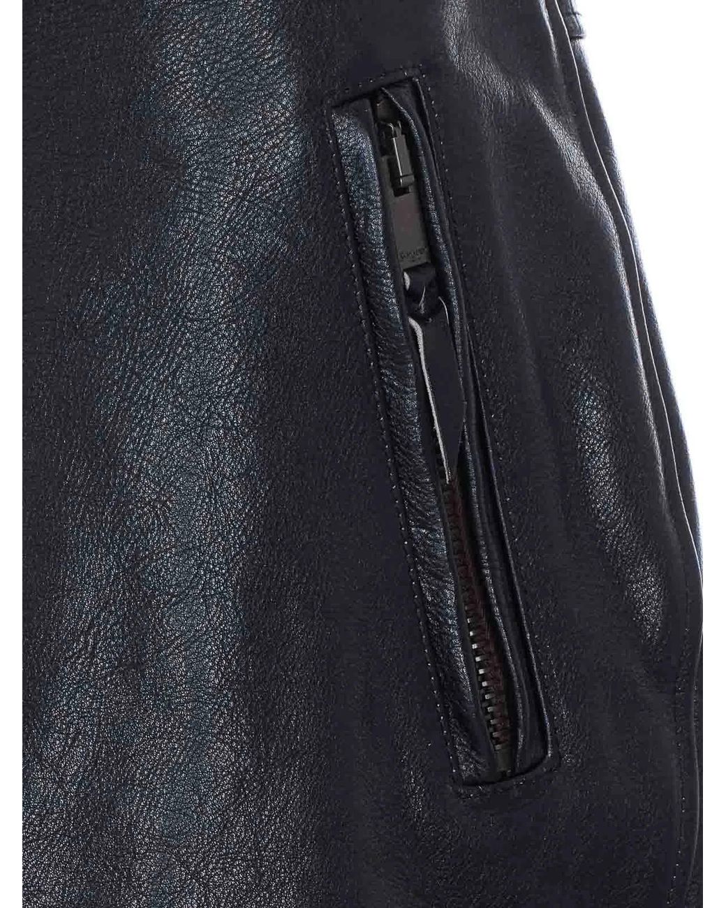 Saint Laurent Blue Midi Skirt