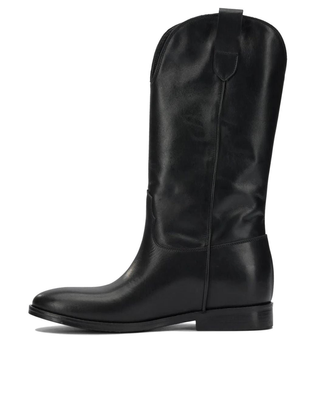 Strategia Black Leather Boots