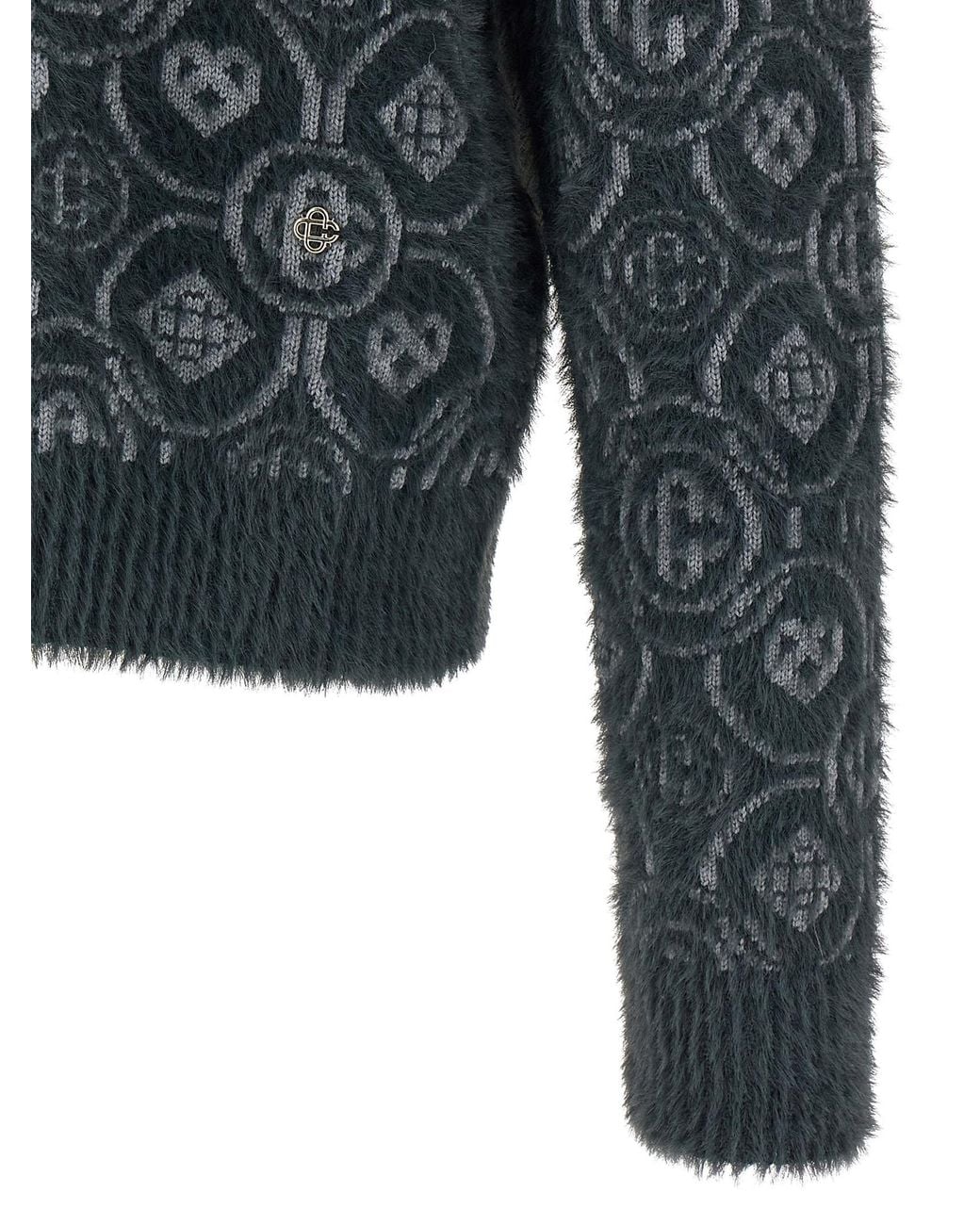 Casablanca Black 'Fluffy Monogram' Sweater for men