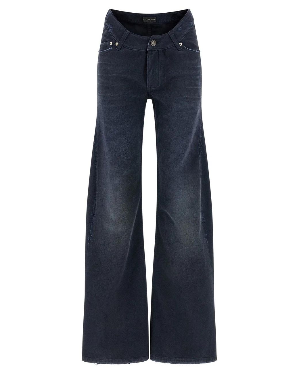 Balenciaga Blue Curved Waist Jeans