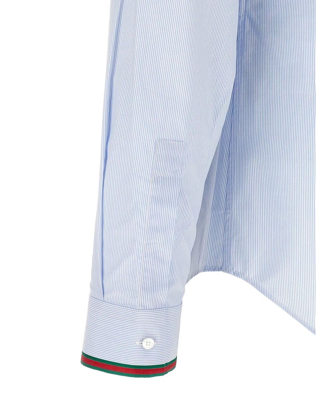 Gucci Blue Striped Shirt for men
