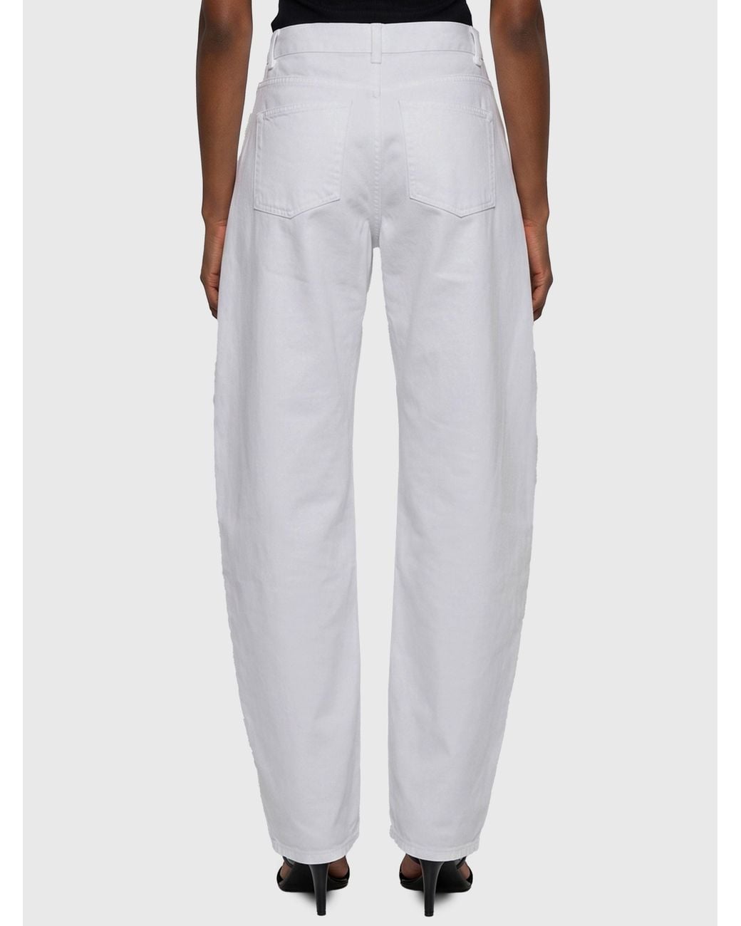 Alaïa Gray Alaia Blanc Rodeo Light Denim Trousers