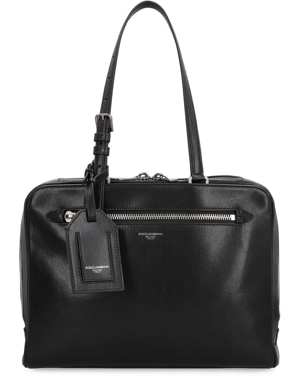 Dolce & Gabbana Black Dolce & Gabbana Ellis Leather Bag for men