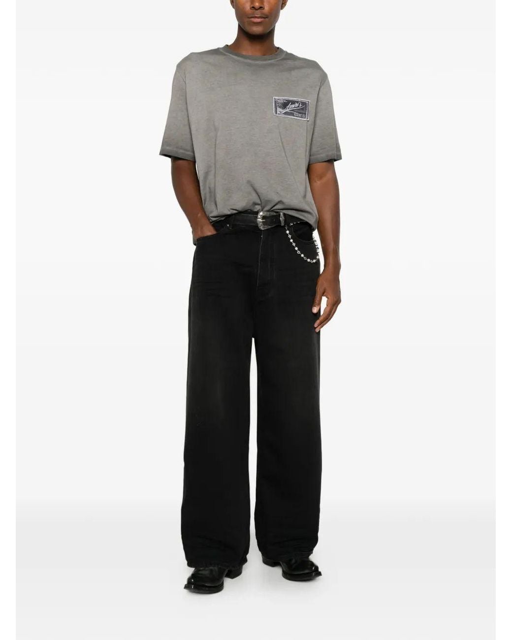 Amiri Gray Qlty Goods Patch Lj Gd Reg Tee for men